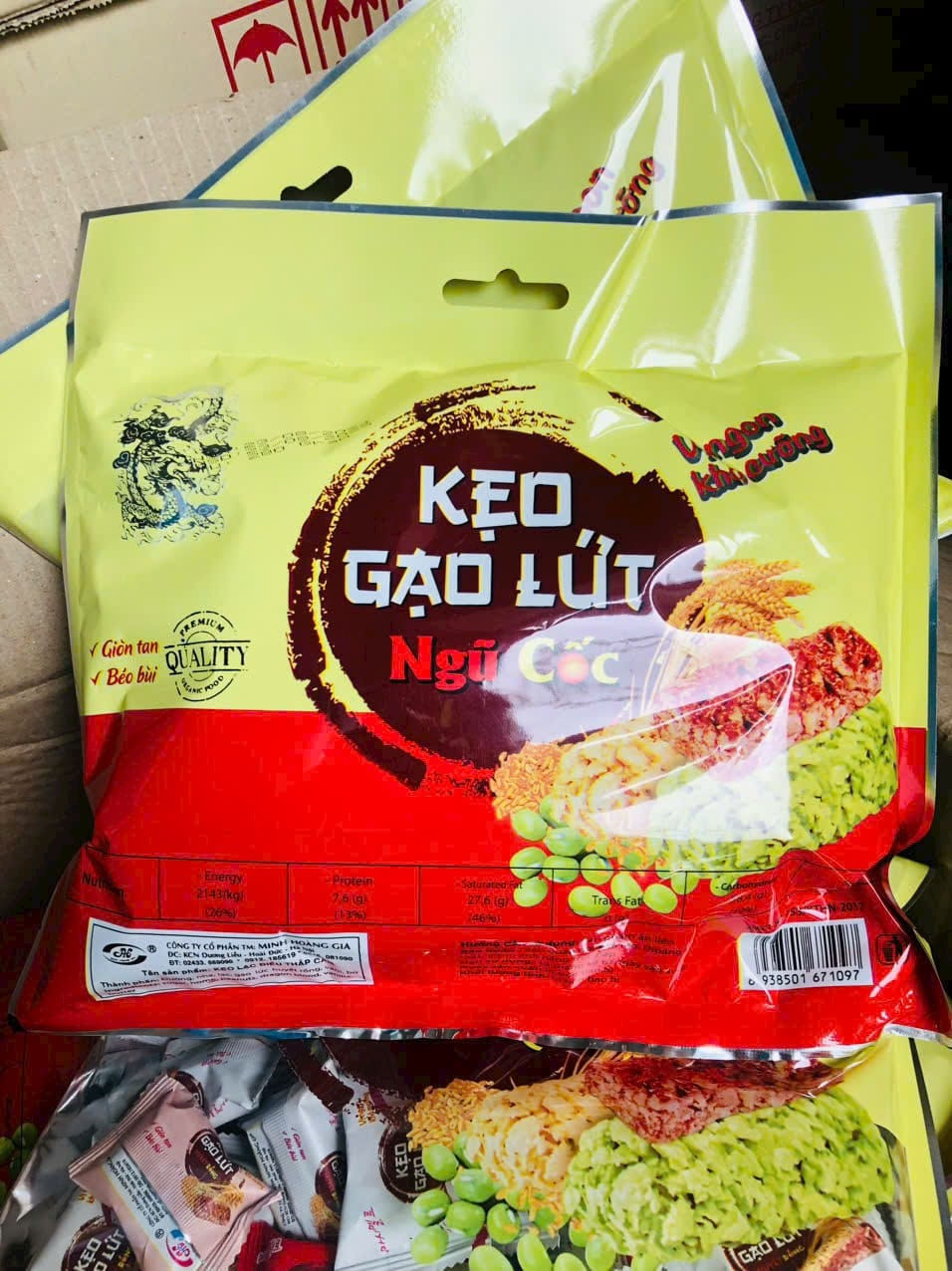 Hình thu nhỏ: Bánh Gạo Lứt Ngũ Cốc MHG gói 280gram - thùng 20 gói