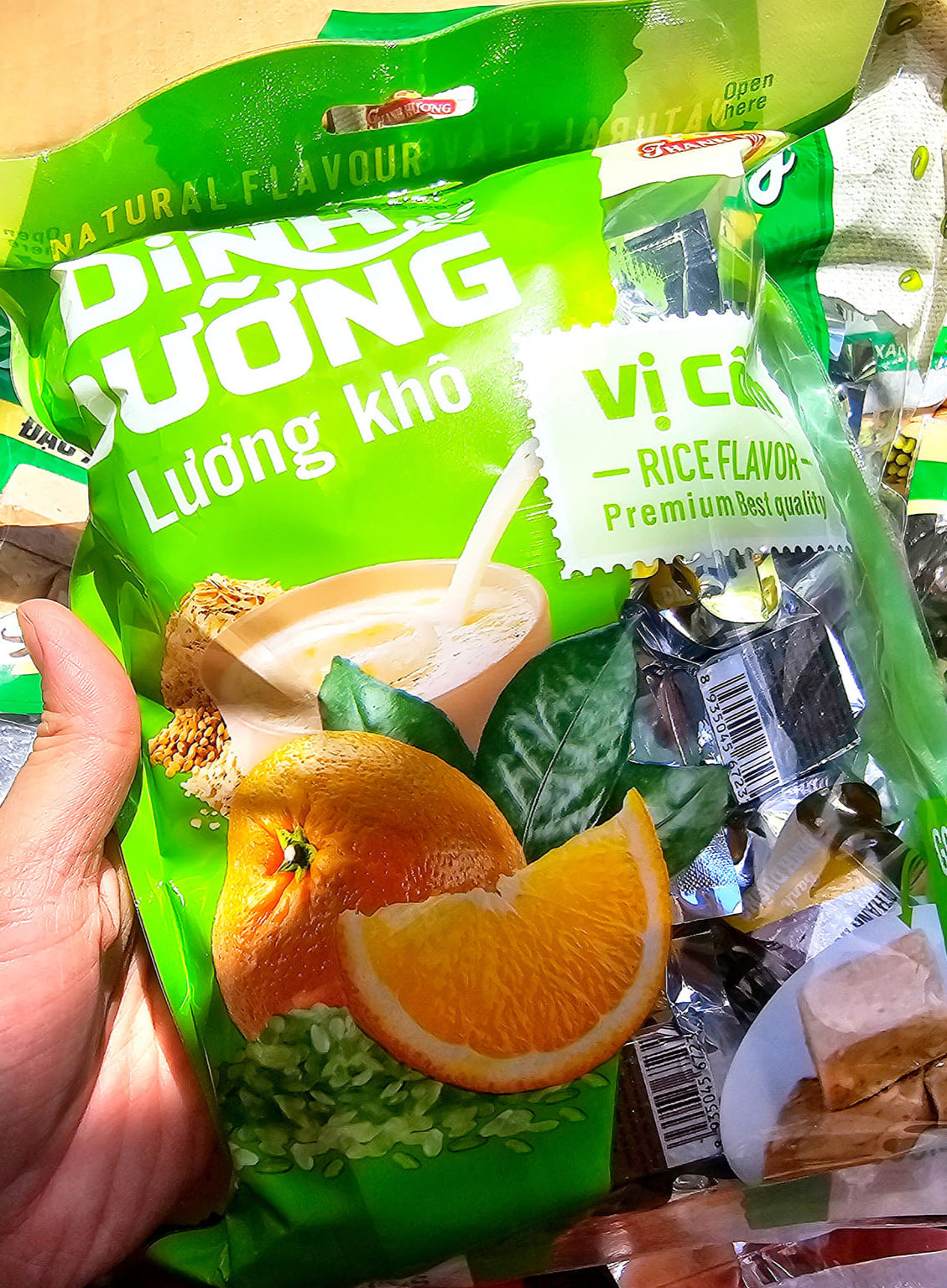 Bánh lương khô dinh dưỡng Thanh Hương 285gram ( vị Cốm) thùng 15 gói