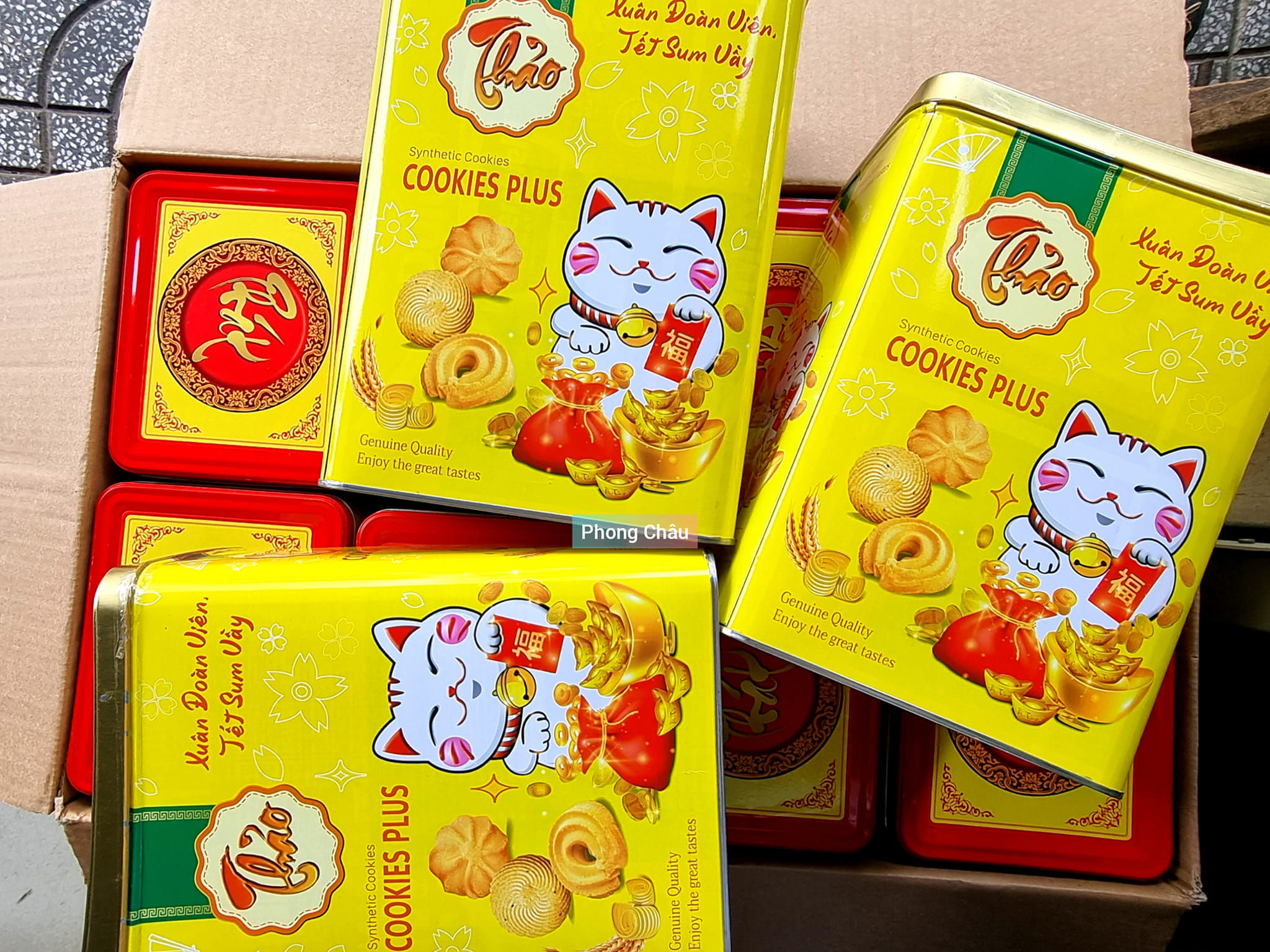 Bánh bơ hộp Mèo May Mắn - Thảo 400gram thùng 16 hộp