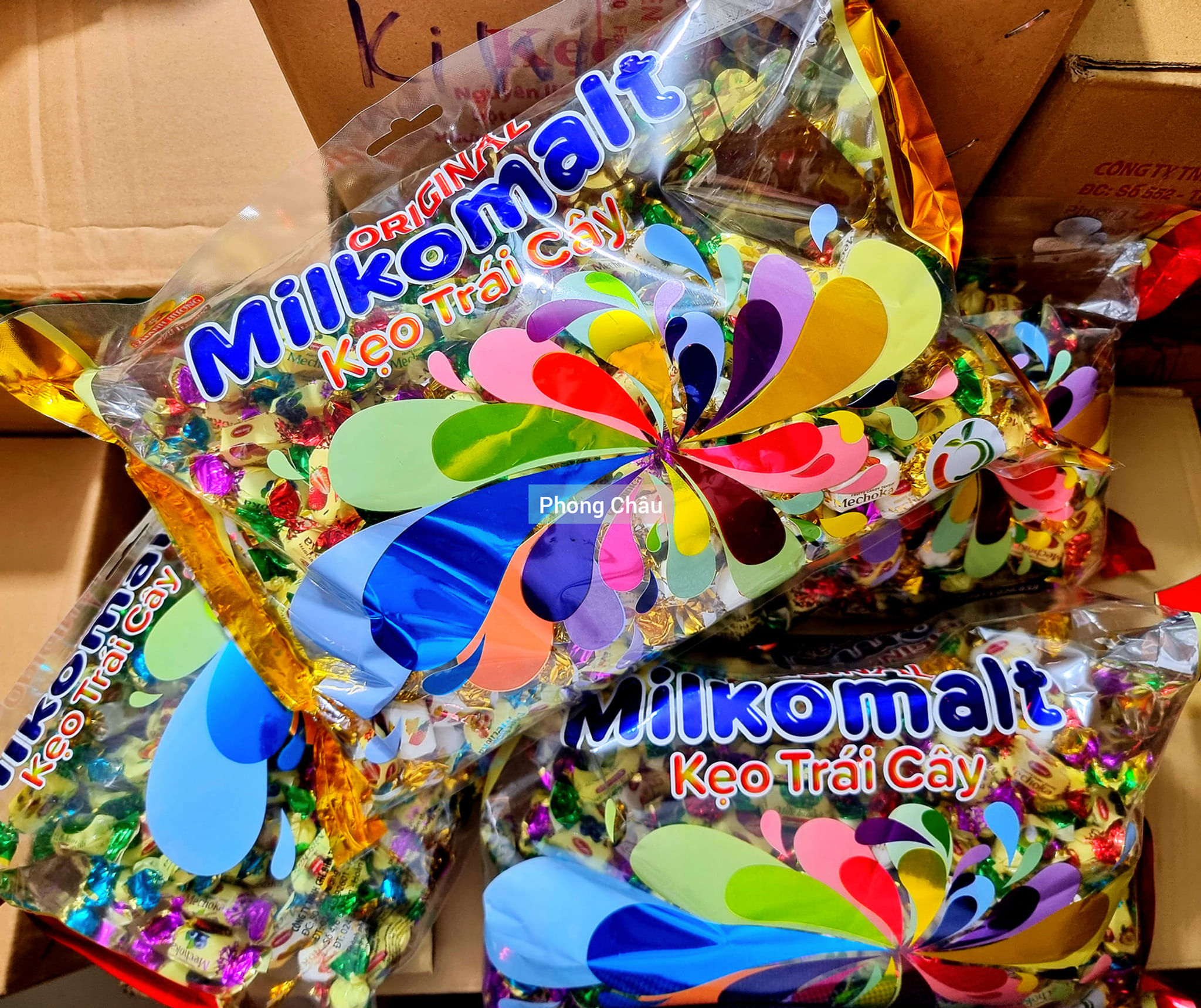 Kẹo Milkomalt trái cây thùng 10kg