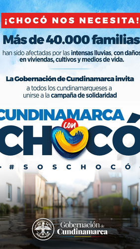 Cundinamarca solidaria con familias damnificadas del Choco