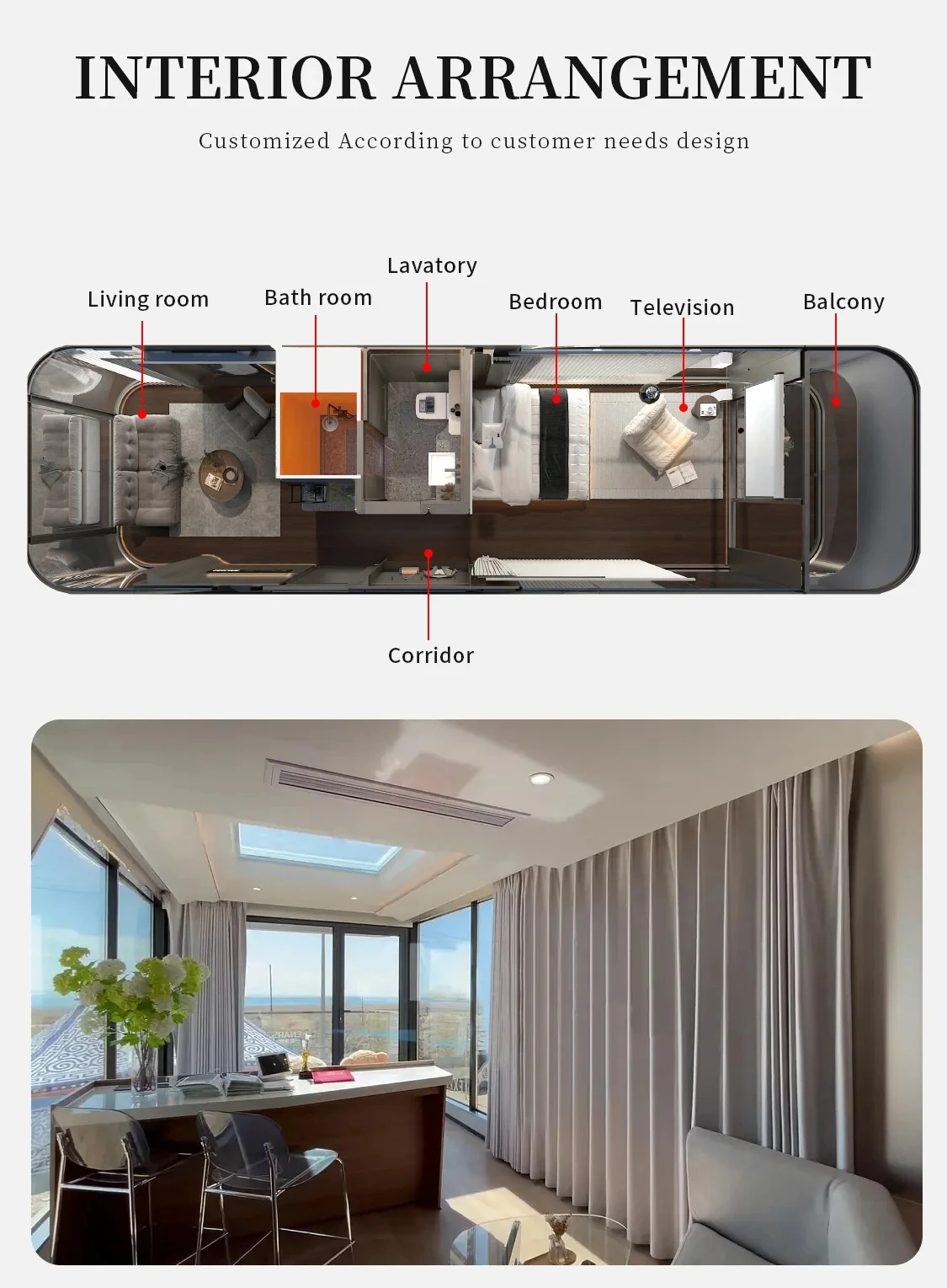 プレハブスチールフレームコンテナハウス