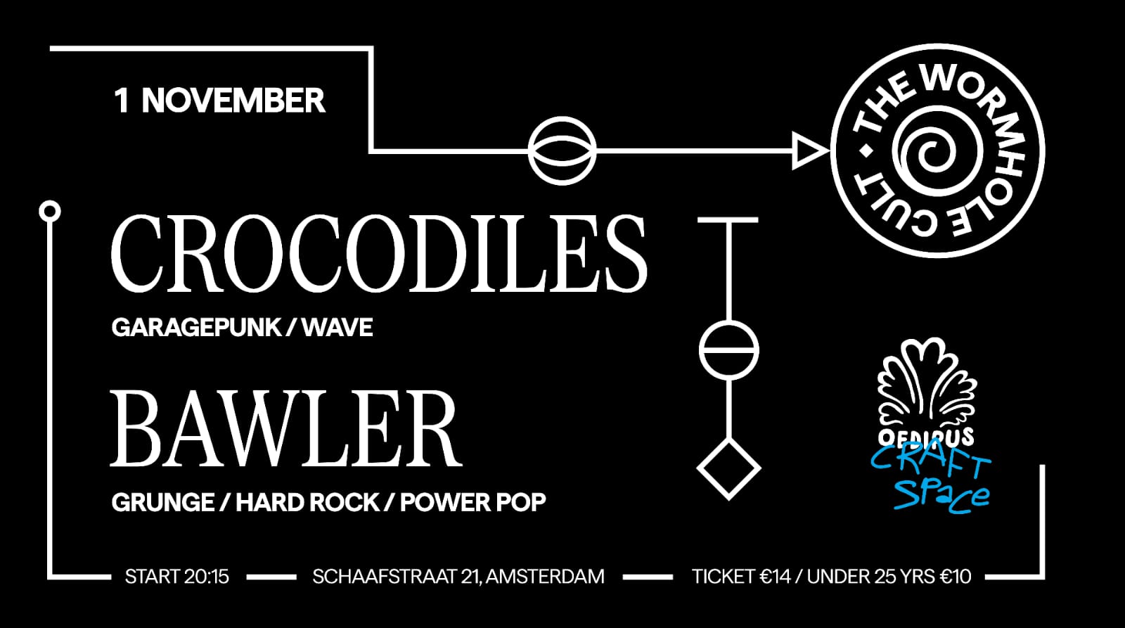 The Wormhole Cult presents: CROCODILES & BAWLER