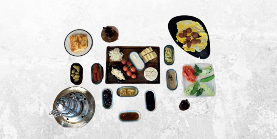 Arranged Food and Objects