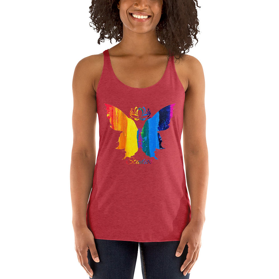 Thumbnail: Rainbow Butterfly Women's Racerback Tank