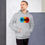 Thumbnail: Freedom Art Rebel Blue Yellow and Red Splatter Unisex Hoodie