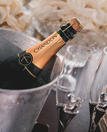 Champagne bottle on ice