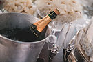 Champagnerflasche auf Eis