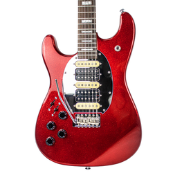 Left-Handed ES Hybrid: Blood Red Sparkle w/ Wilkinson