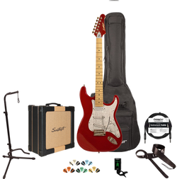Sawtooth ES Series Electric Guitar Players Pack, With 25 watt Amp Case, Tuner Picks, Cable, Stand &