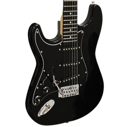 Black w/ Black Pickguard Travel Bundle