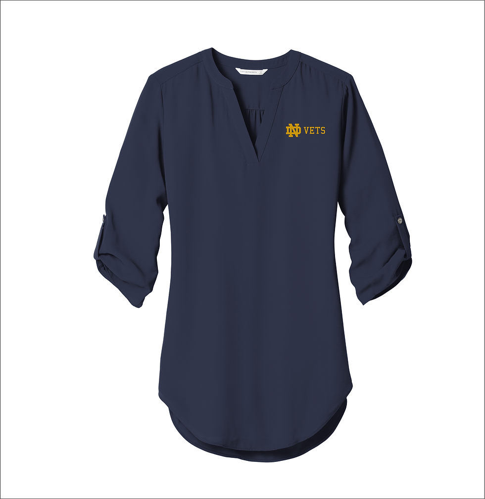 Thumbnail: ND Vets Ladies  3/4 Sleeve Tunic Blouse