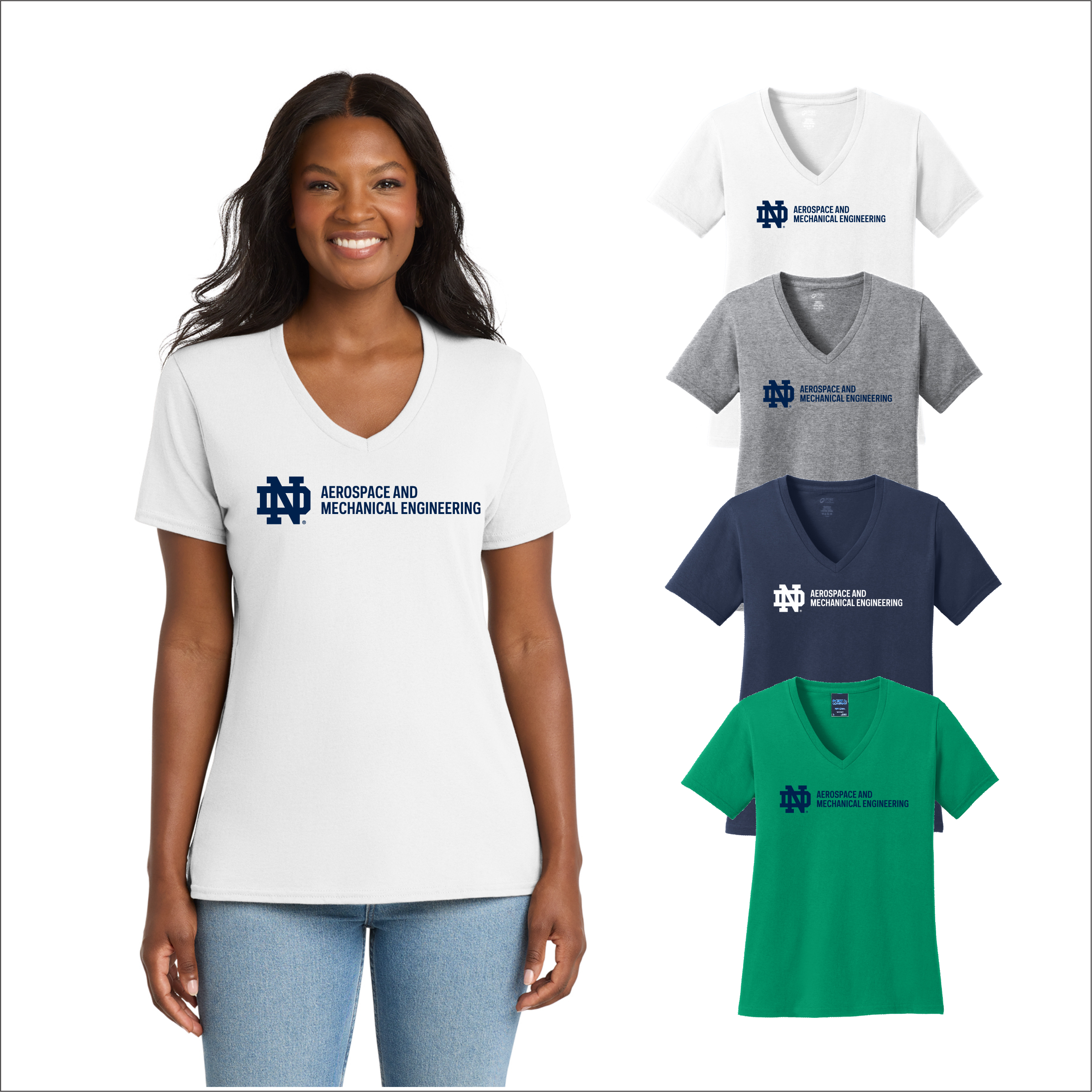 AME Ladies Cotton V-Neck Tee