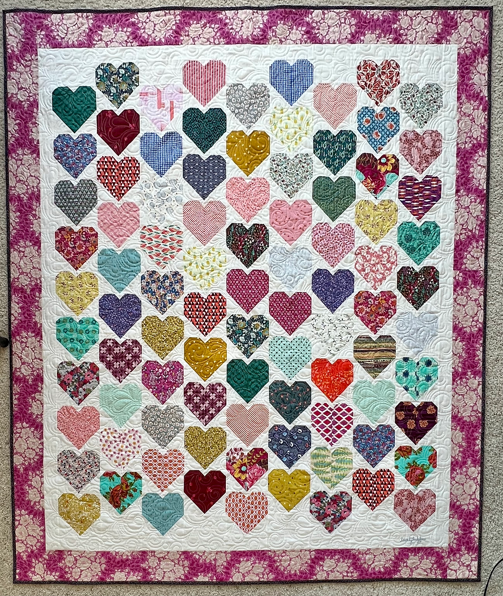 Thumbnail: Scrappy Heart Quilt