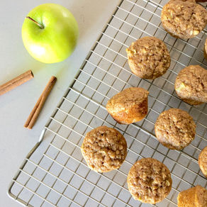 Apple Cinnamon Mini Muffins {Protein-packed, Whole Grain}