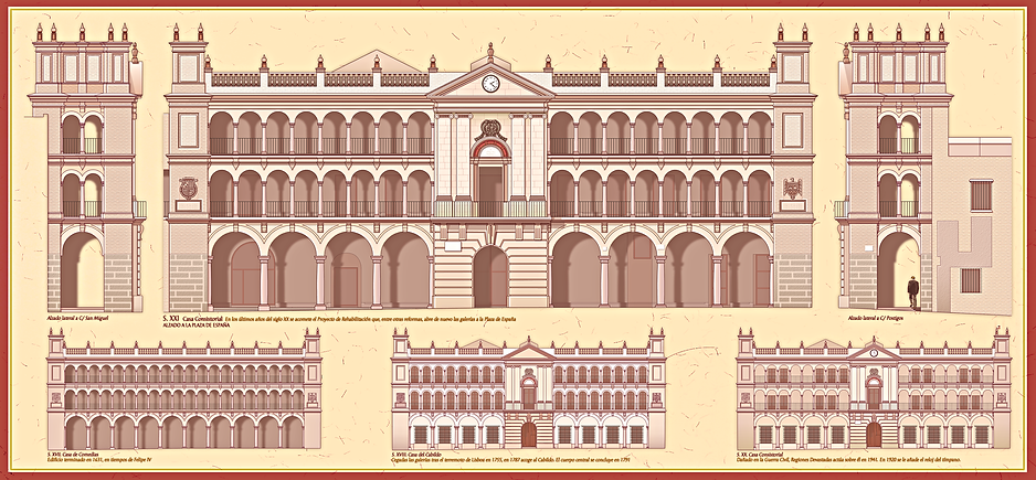 Ayuntamiento Andujar dibujo alzado fachada
