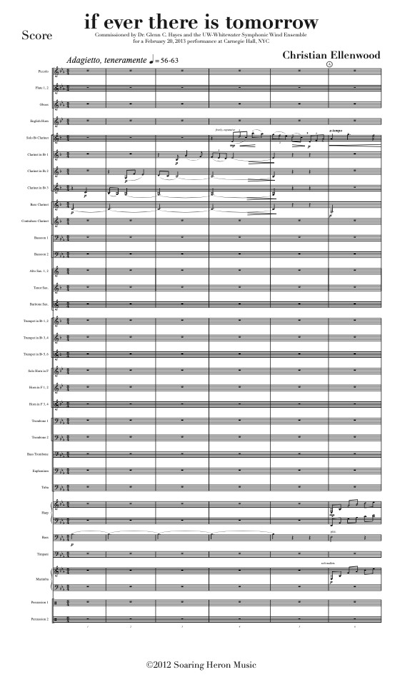 Thumbnail: if ever there is tomorrow—for Symphonic Wind Ensemble (Full Score)