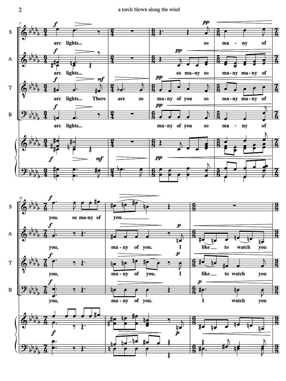 Thumbnail: A Torch Blown Along the Wind—for SATB Choir