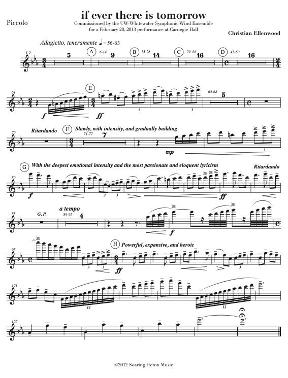 Thumbnail: if ever there is tomorrow—for Symphonic Wind Ensemble (Parts)