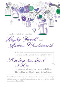 Birdcage Wedding invite