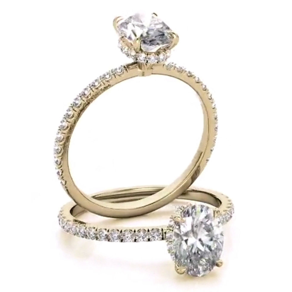 Miniaturbild: S925 Sterling Silver Oval Cut Moissanite Solitaire Engagement Ring