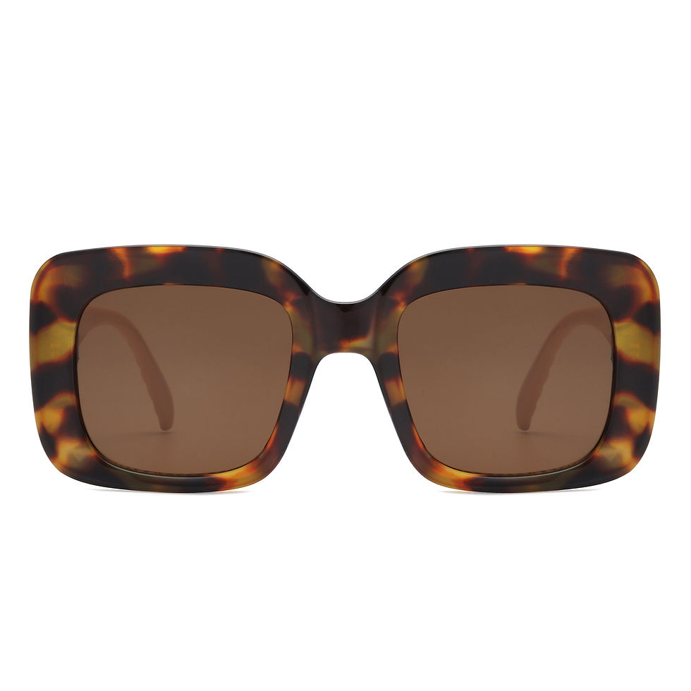 Miniaturbild: Vaelos - Chunky Flat Top Square  Thick Frame Sunglasses