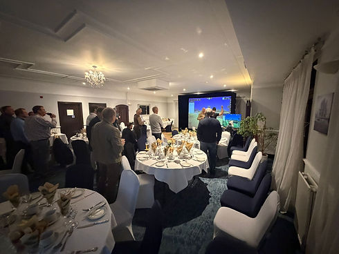 The mobile golf sim experience at an event