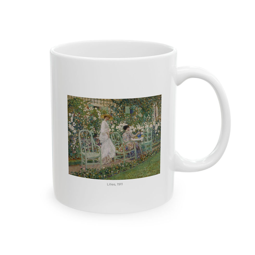 American Impressionist : Frederick Carl Frieseke - Lilies : Coffee Mug : Fine Art Gifts