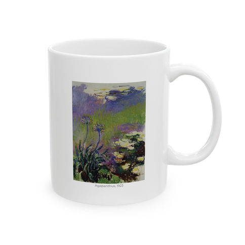 Impressionist : Claude Monet - Agapanthus : Coffee Mug - Fine Art Gifts