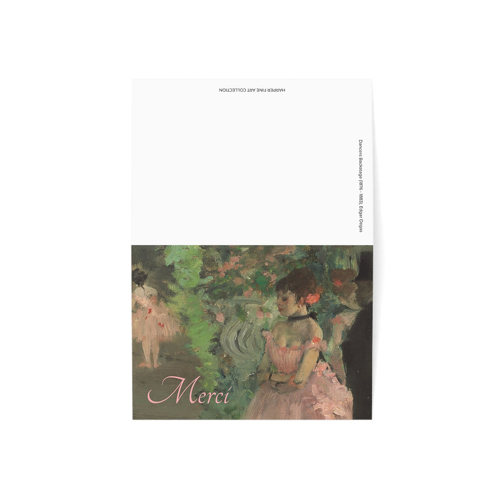Edgar Degas - Dancers Backstage : Thank You Cards - Set of 10 or 30