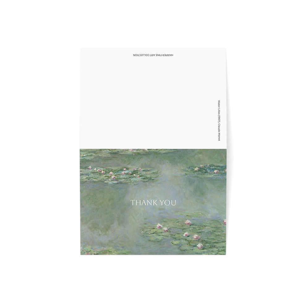 Claude Monet - Water Lilies : Thank You Cards - Set of 10 or 30
