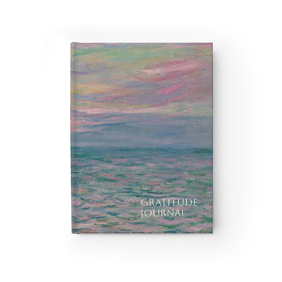 Claude Monet - Sunset at Pourville, Open Sea : Gratitude Journal