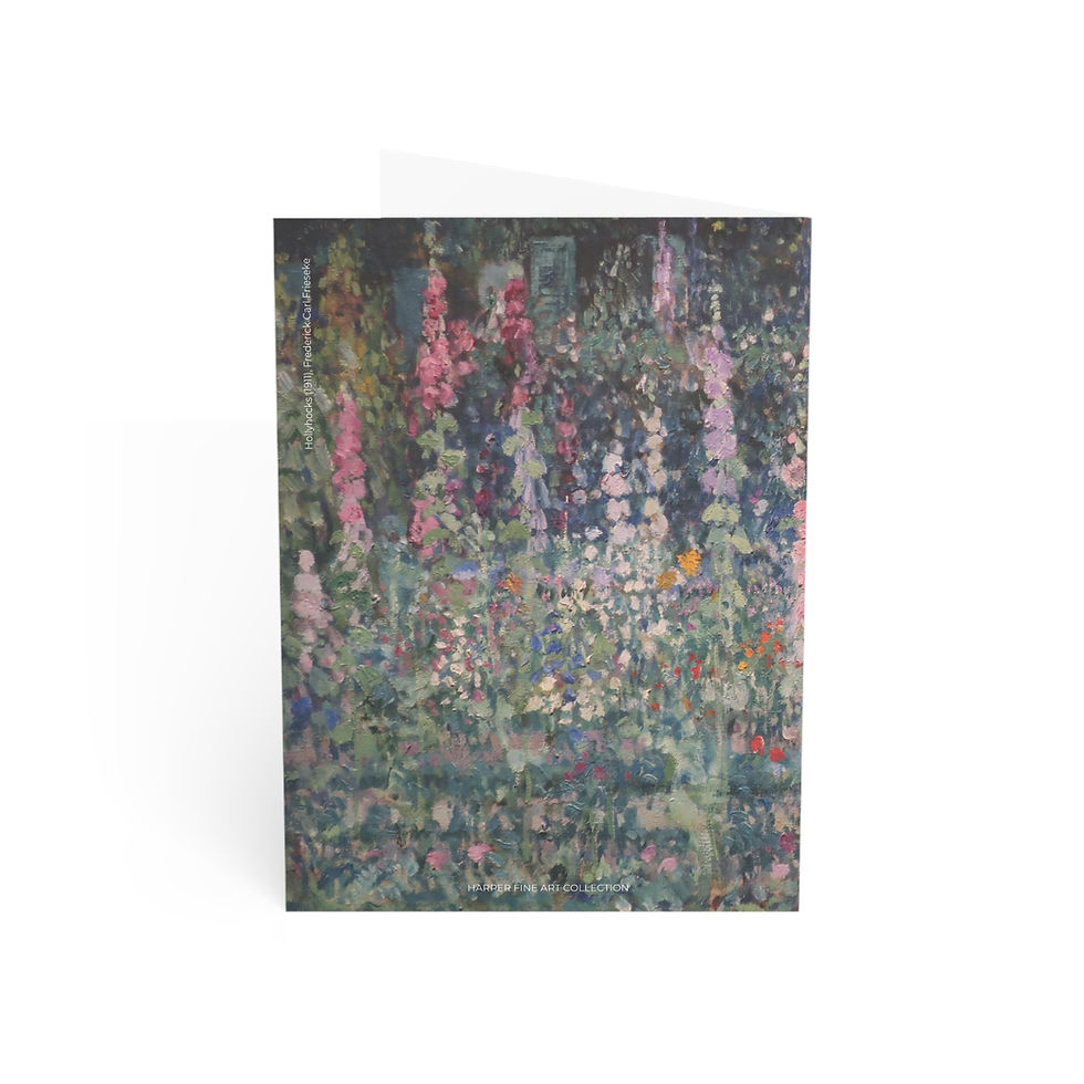 Frederick Carl Frieseke - Hollyhocks : Greeting Cards - Set of 10 or 30