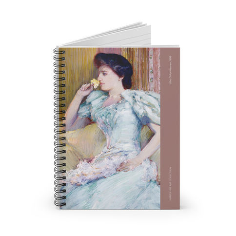 Childe Hassam - Lillie : Spiral Notebook - Color accent : Ruled Line