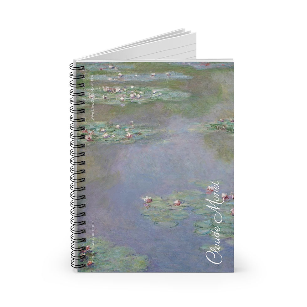 Claude Monet - Water Lilies (1907) : Spiral Notebook - Ruled Line