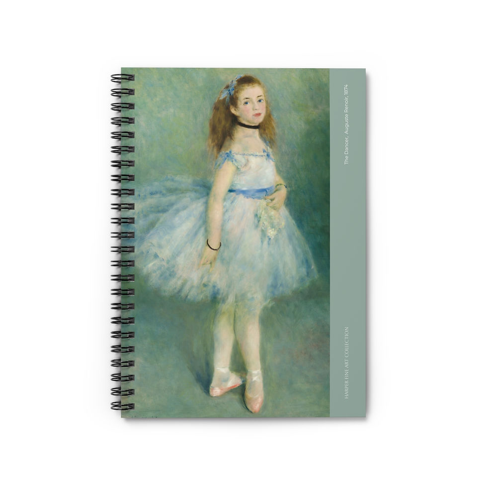 August Renoir - The Dancer : Spiral Notebook -Color accent : Ruled Line
