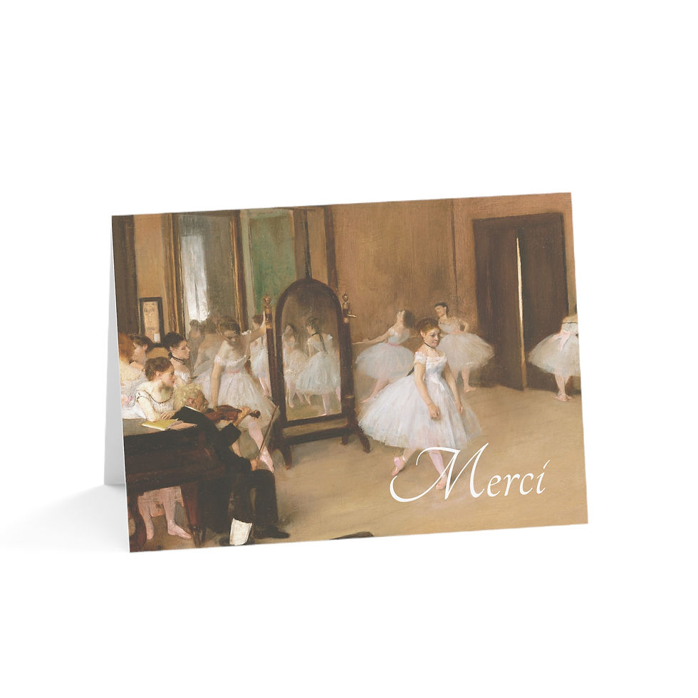 Edgar Degas - The Dancing Class : Merci, Thank You Cards - Set of 10 or 30