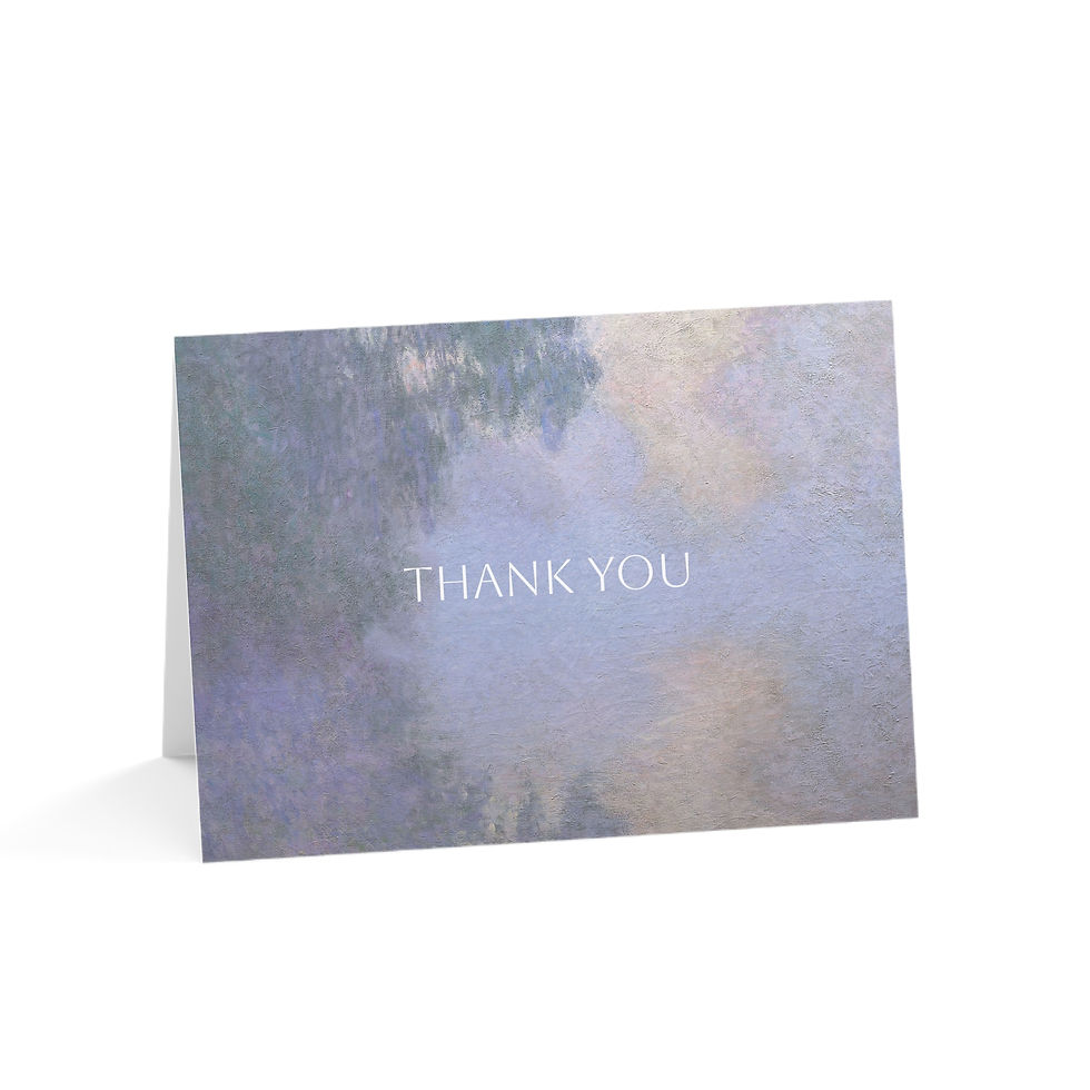 Claude Monet -Branch of the Seine near Giverny :Thank You Cards -Set of 10 or 30