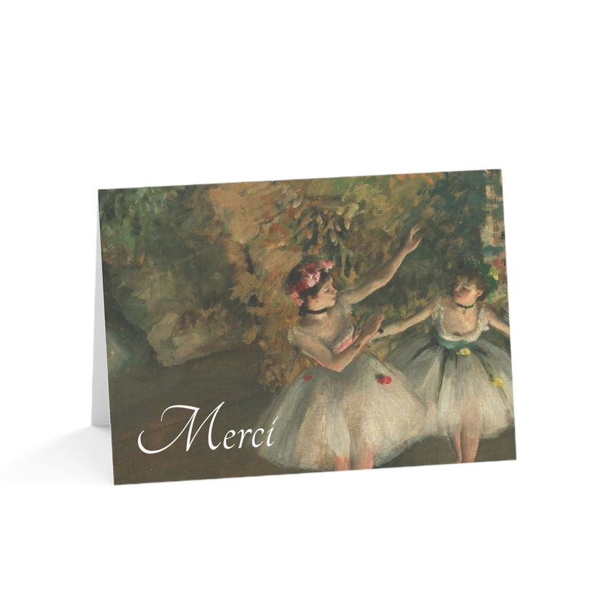 Edgar Degas - Two Dancers on a Stage : Thank You Cards - Set of 10 or 30