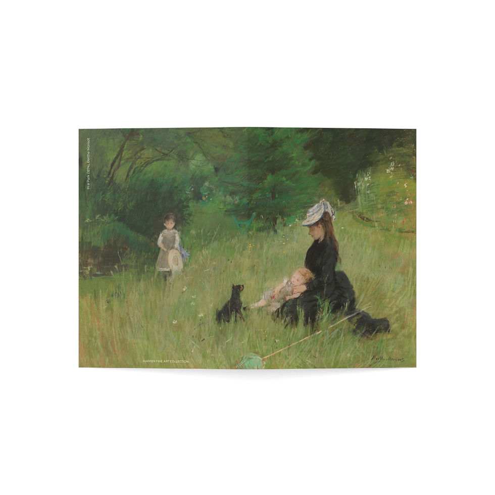 Greeting Card Set featuring an artwork -  In a Park by Berthe Morisot