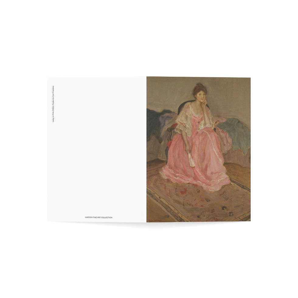 Frederick Carl Frieseke - Lady in Pink : Greeting Cards - Set of 10 or 30