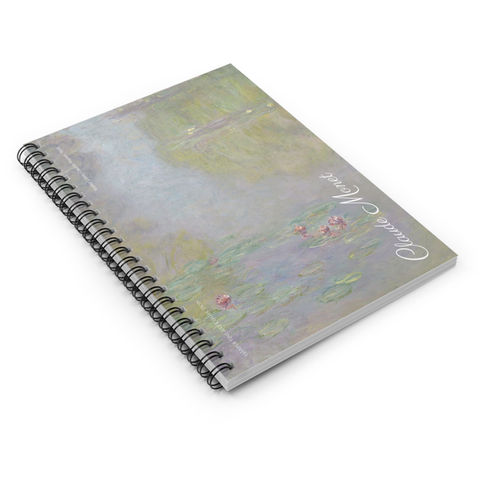 Claude Monet - Water Lilies : Spiral Notebook - Ruled Line