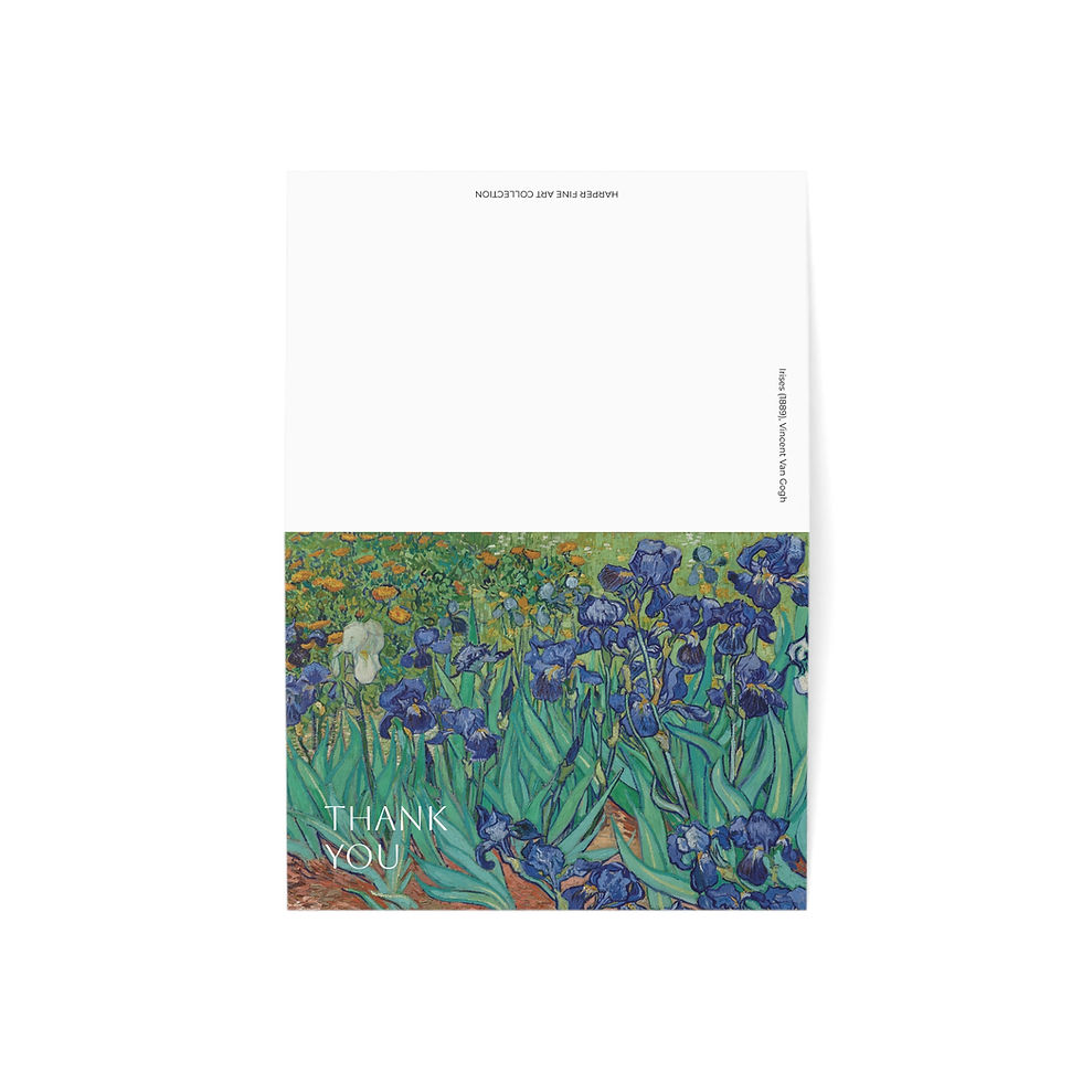 Vincent Van Gogh - Irises : Thank You Cards - Set of 10 or 30