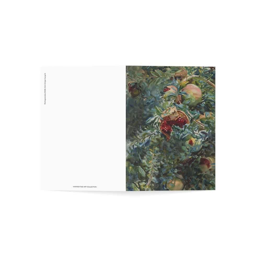 John Singer Sargent - Pomegranates : Christmas Greeting Cards Set of 10 or 30