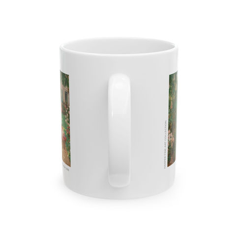 American Impressionist : Childe Hassam - Gathering Flowers in a French Garden : Coffee Mug