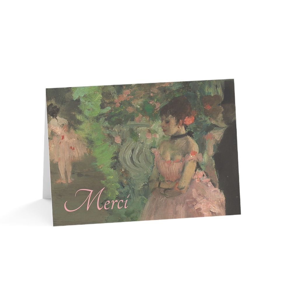Edgar Degas - Dancers Backstage : Thank You Cards - Set of 10 or 30