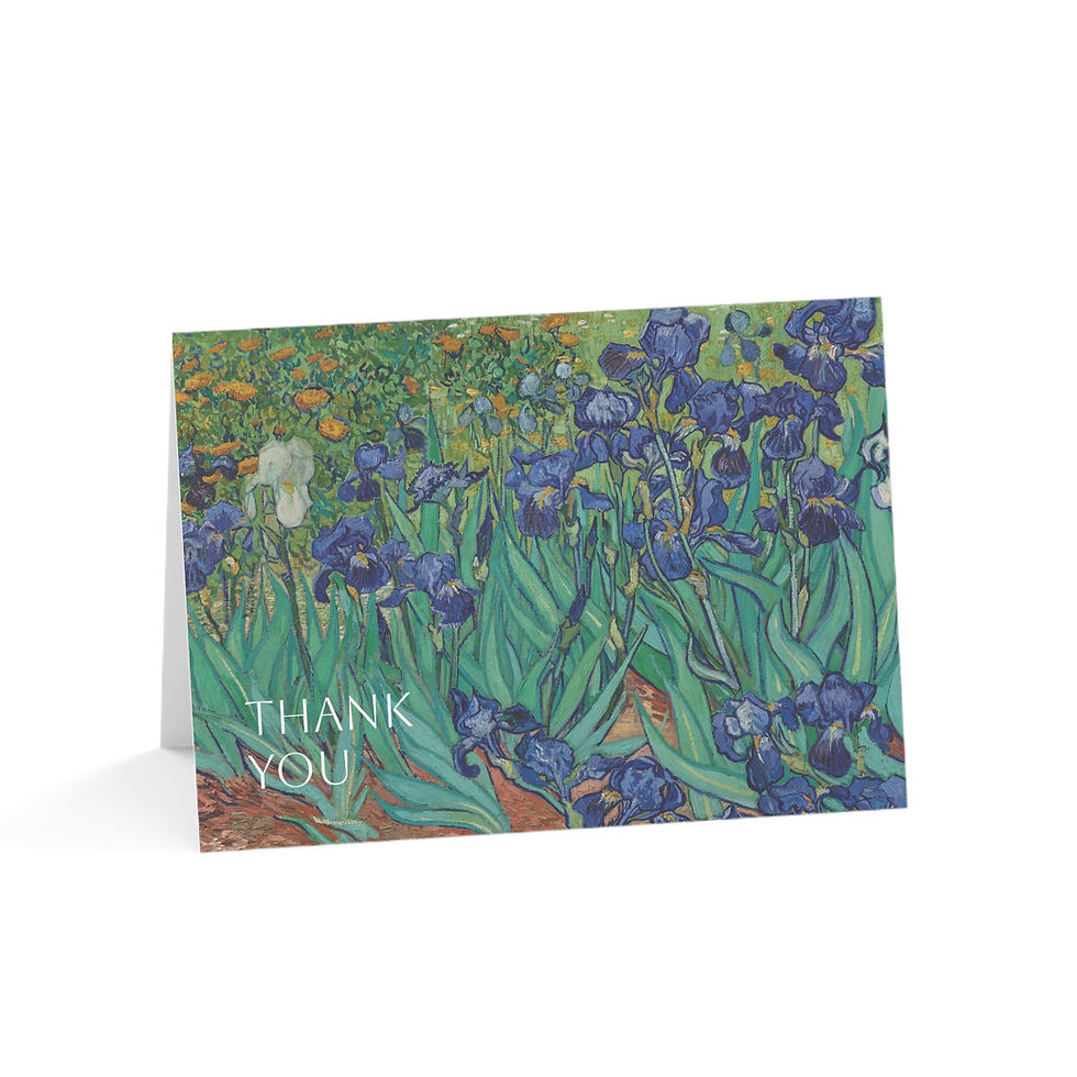Vincent Van Gogh - Irises : Thank You Cards - Set of 10 or 30