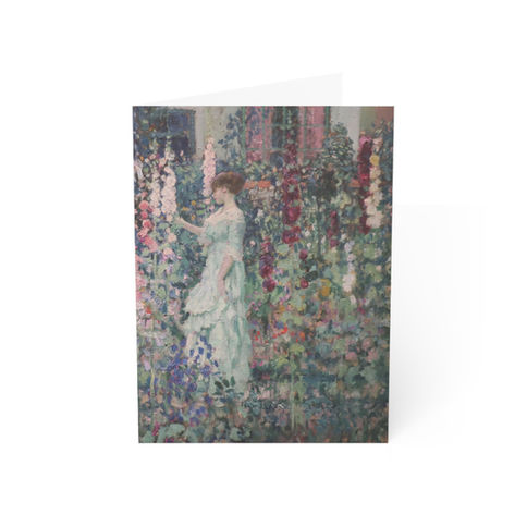 Frederick Carl Frieseke - Hollyhocks : Greeting Cards - Set of 10 or 30