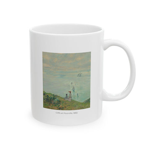 Impressionist : Claude Monet - Cliffs at Pourville : Coffee Mug : Fine Art Gifts