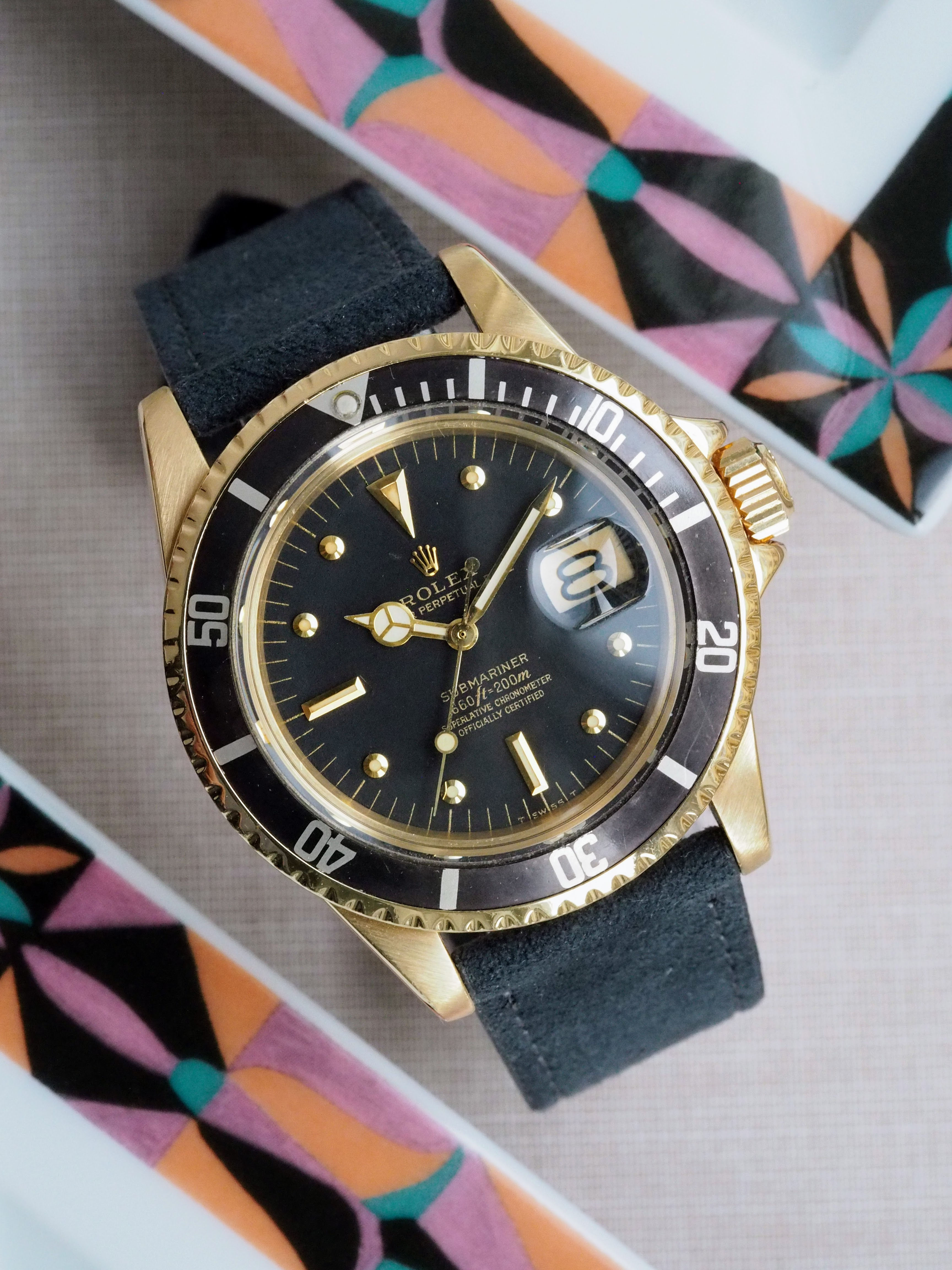 Rolex Submariner | 18k gold, nipple dial | ref. 1680/8 from 1972